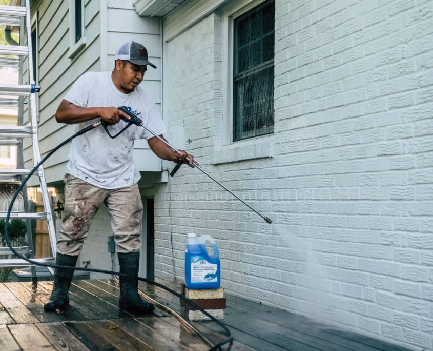 Power Washing before applying Weatherproof Paint